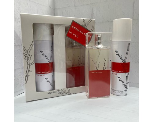 Подарочный набор женский парфюм 100 мл + дезодорант 150 мл Armand Basi in Red