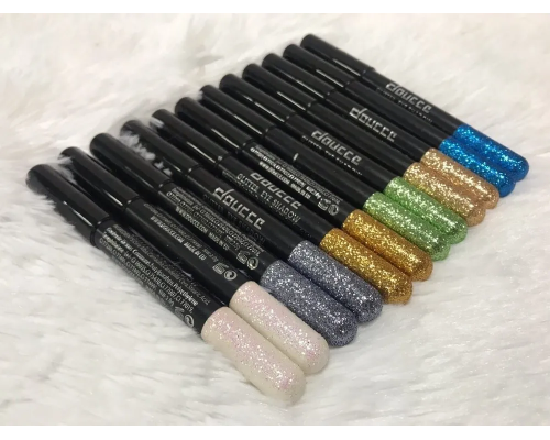 Набор из 12 цветных карандашей для глаз Doucce Glitter Eye Shadow