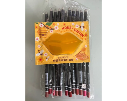 Набор из 12 карандашей для губ + патчи в подарок