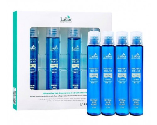 Комплект из 4  Филлеров  для восстановления волос La'Dor, Perfect Hair Fill-Up , 4шт х 13 мл