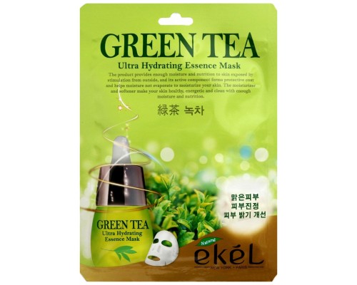 Ekel Тканевая маска для лица с экстрактом зеленого чая , 25 МЛ