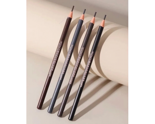 Комплект самозатачивающихся карандашей для глаз и бровей из 4 штук WodWod