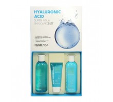  FARMSTAY Набор для ухода за лицом с гиалуроновой кислотой  Hyaluronic Acid Super Aqua Skin Care 3 Set 