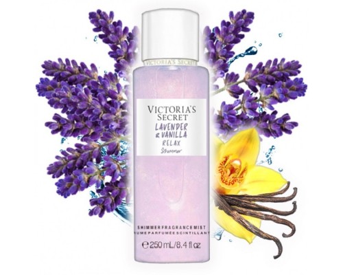 Парфюмированный спрей для тела Victorias Secret Lavender & Vanilla Relax Shimmer