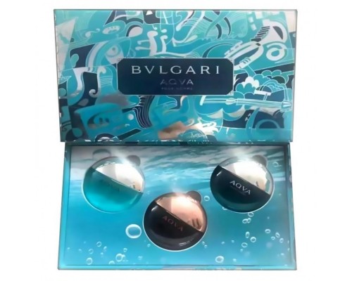 Парфюмерный набор Bvlgari Aqva 3 в 1