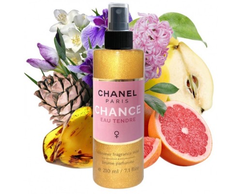 Парфюмированный спрей для тела с шиммером Chanel Chance Eau Tendre