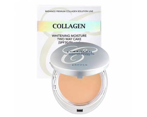 Пудра для лица Enough Collagen Whitening Moisture Two Way Cake Spf28 Pa+