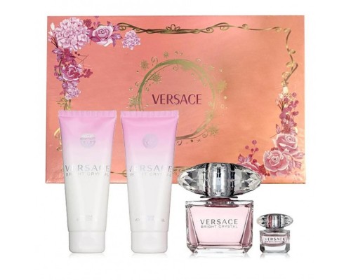 Подарочный парфюмерный набор Versace Bright Crystal 4 в 1