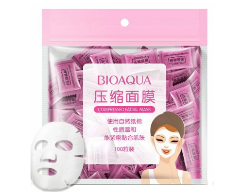 Прессованная тканевая маска для лица Bioaqua Compressed Facial Mask (100 шт)