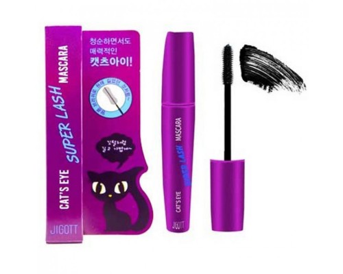 Тушь для ресниц Jigott Cats Eye Super Lash чёрная