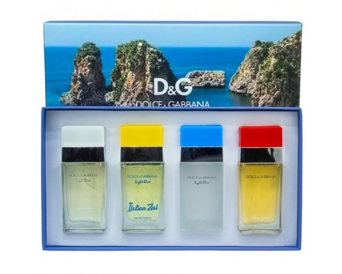Подарочный парфюмерный набор Dolce&Gabbana Light Blue 4 в 1