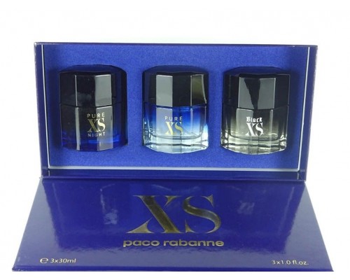 Подарочный набор  мужских духов Paco Rabanne XS 3 аромата  по 30 мл